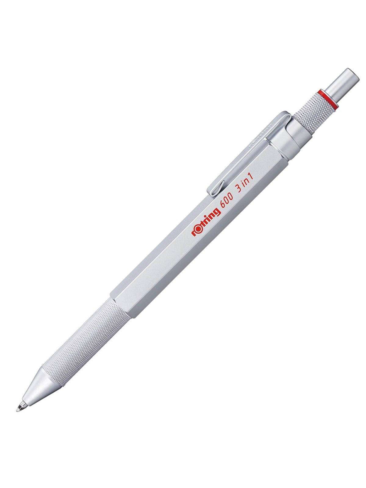 Rotring Rotring 6 3-in-1-schreibgerät Mit Kugelschreiber Und Druckbleistift | Kugelschreiber Mit 2 Feinen Spitzen (Schwarze Und Rote Tinte) | 1 