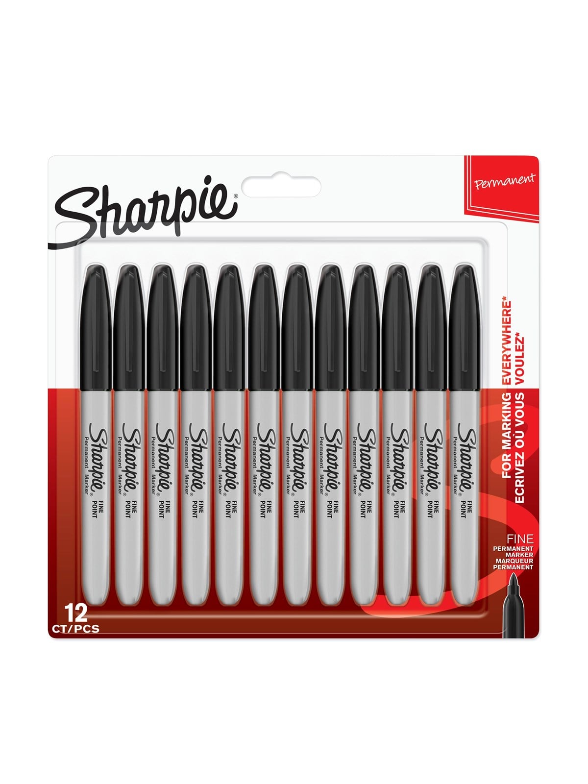 Sharpie Permanent Marker | Marker Stifte Mit Feiner Spitze | Schwarz | 12stück Market Set - Utensilien Zum Schreiben Und Zeichnen - 1996111