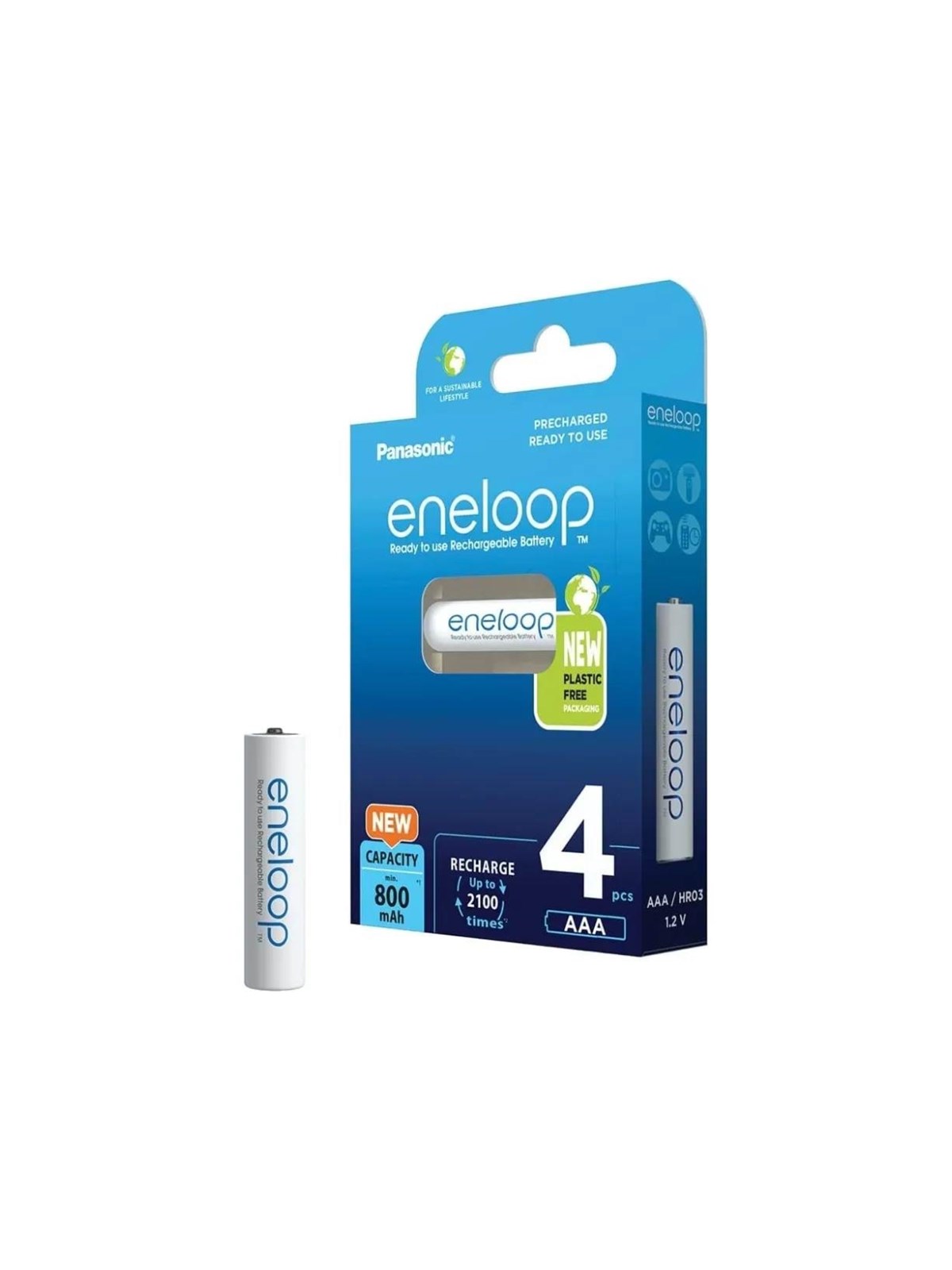 Panasonic Eneloop Bk-4mcde Battery - 4 x Aaa - Nimh - Batterien Und Akkus - Bk-4mcde/4be