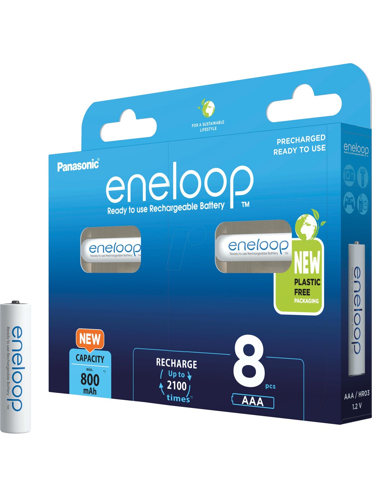 Panasonic Eneloop Bk-4mcde/8be Battery - 8 x Aaa - Nimh - Batterien Und Akkus