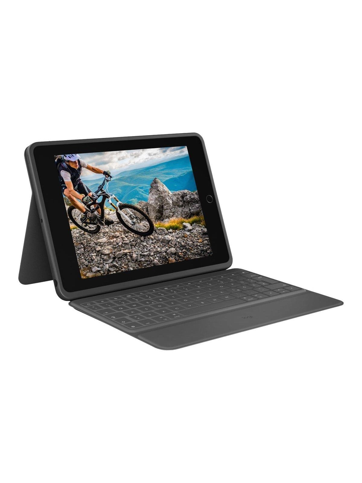 Logitech Rugged Folio - Keyboard And Folio Case - Qwerty - US International - Graphite - Tastatur & Folio-set - Universal - Grau - Tastaturen - 920-