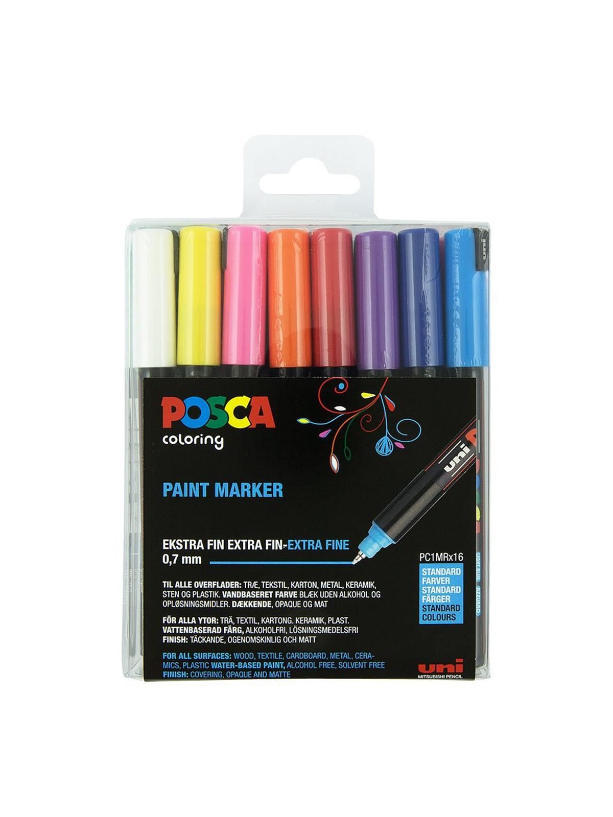 Posca Marker Sæt Pc-1mr 16 Ass. Std. Colors - Hobby Zubehoer - 401632