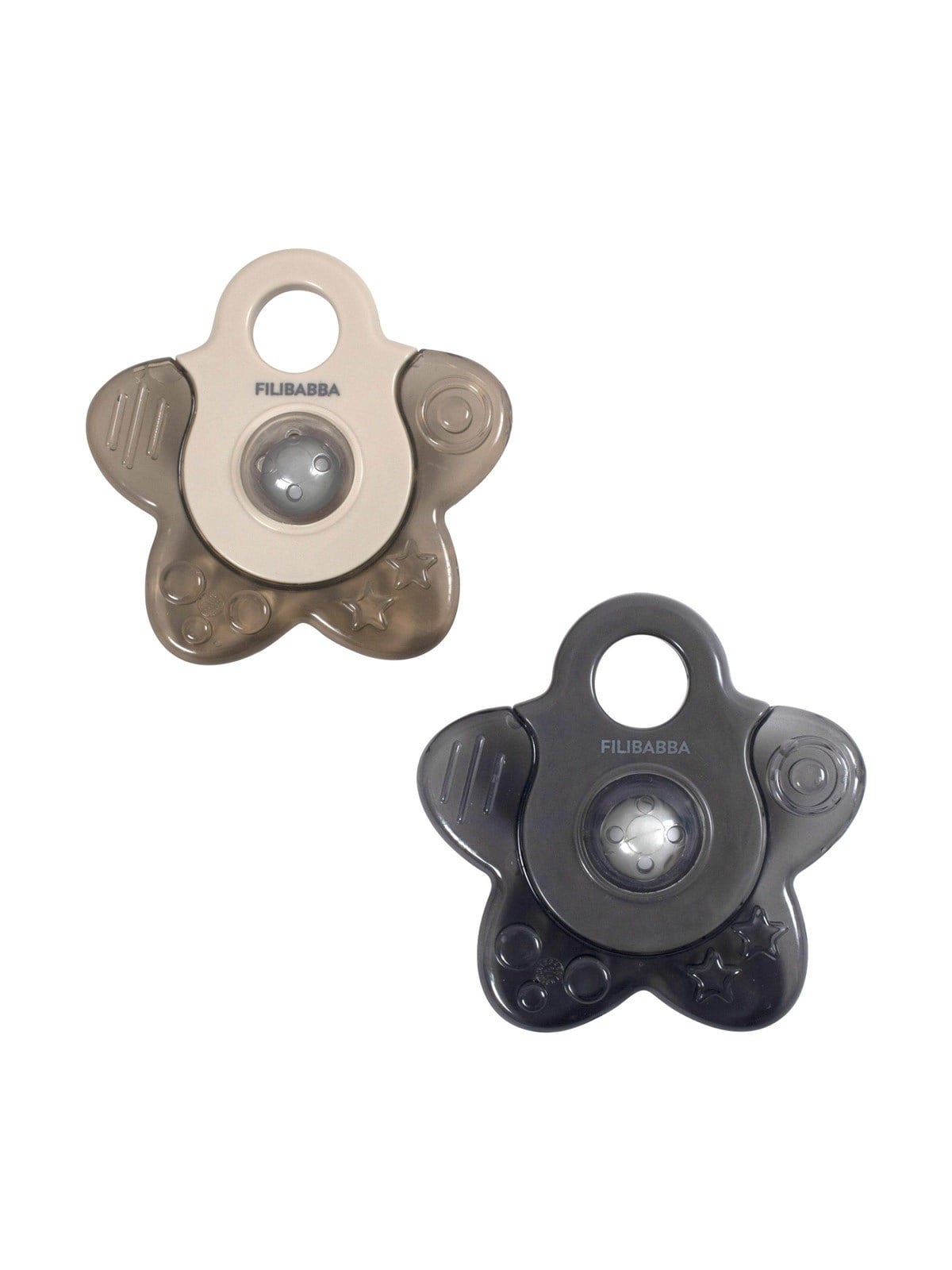 Filibabba Teether - Cooling Star 2-pack Grey Mix - Baby Spielzeug - Fi-ph049