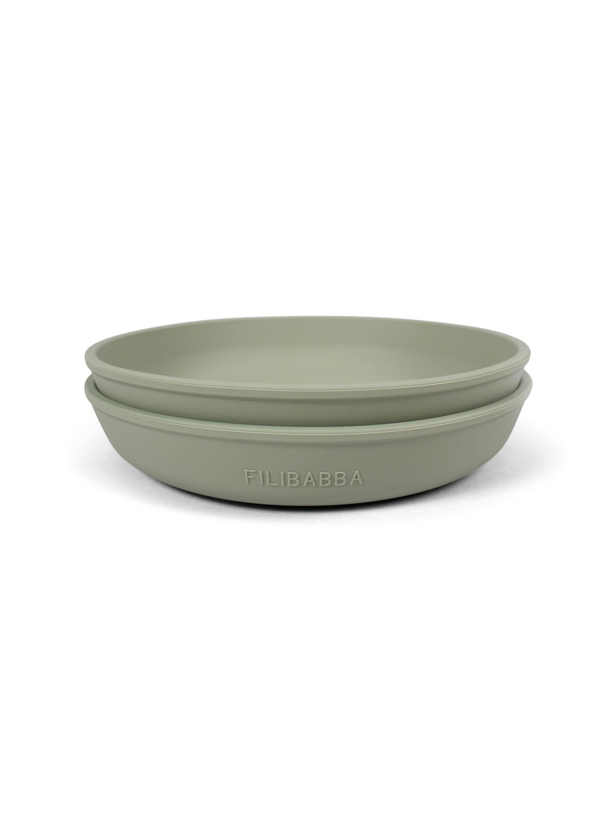 Filibabba Silicone Plate 2-pack Green - Babypflege - Fi-02270