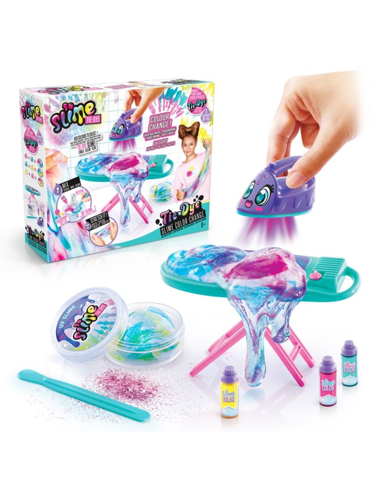 So Slime Tie Dye Color Change Table & Iron - Puppen Zubehoer - 1158