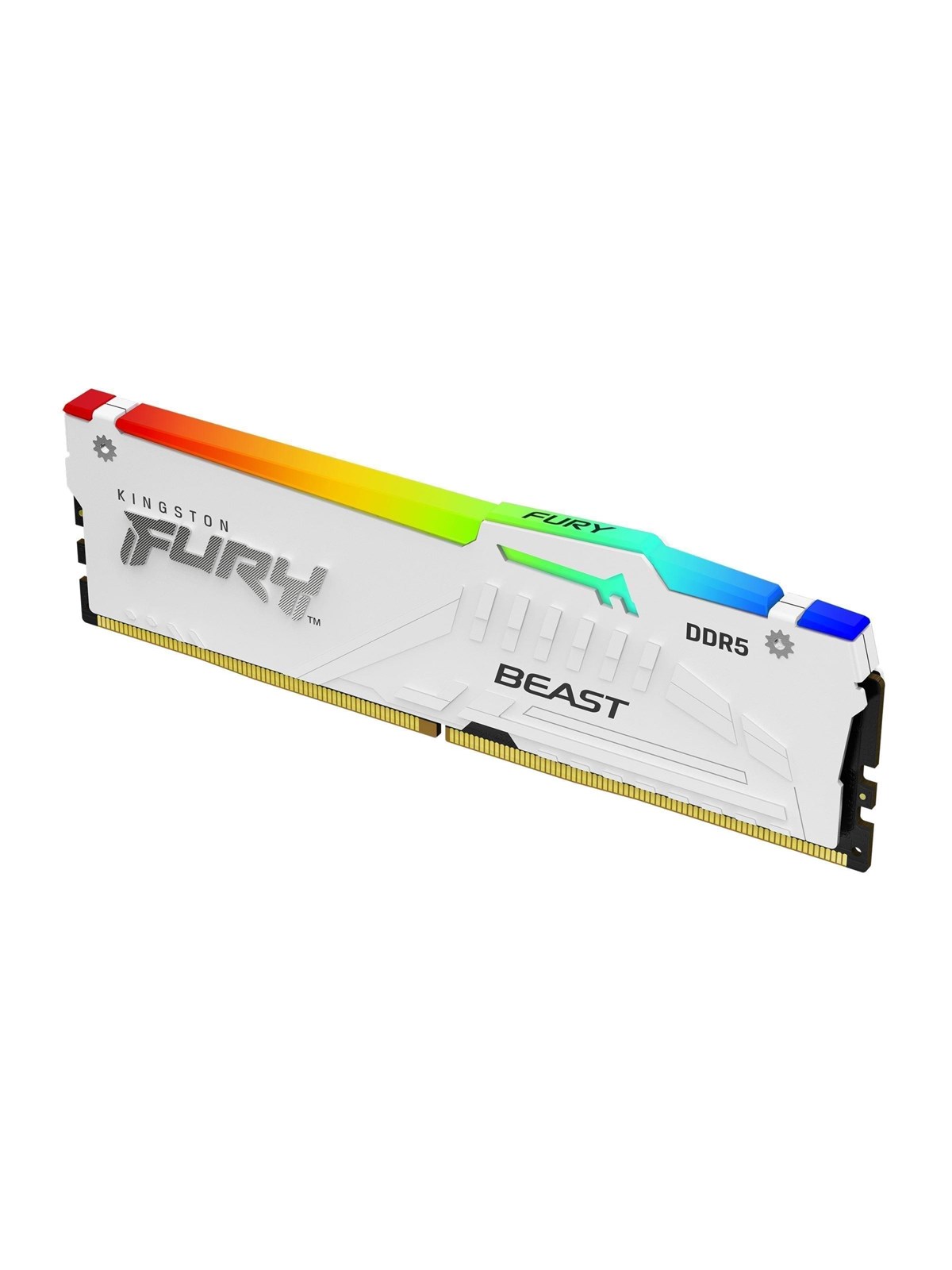 Kingston Fury Beast Rgb Ddr5-5600 - 32gb - Cl36 - Single Channel (1 Pcs) - Amd Expo & Intel Xmp - Weiß Mit Rgb - Ram - Kf556c36bwea-32