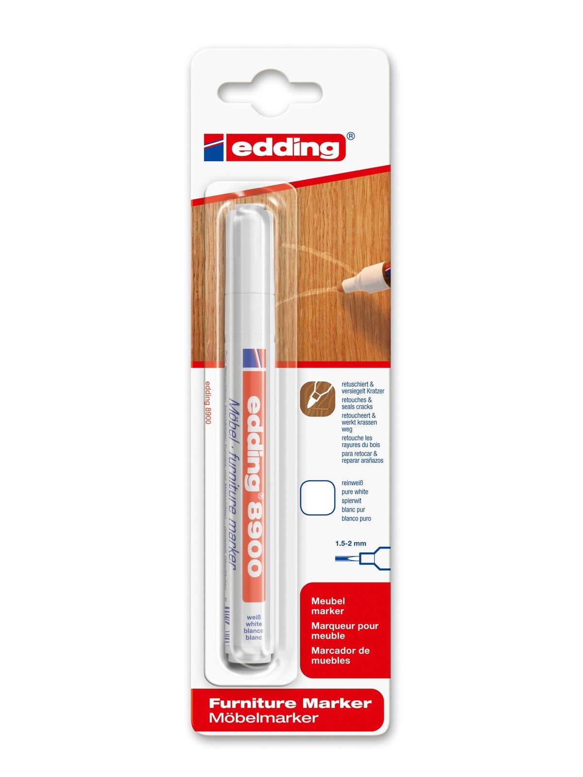 Edding E-8900 Furniture Marker Pure White - Haus Garten - 4-8900-1-4624