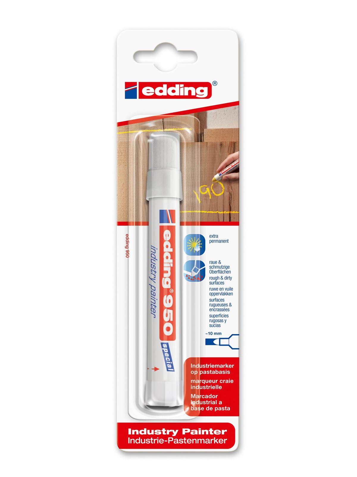 Edding E-950 Industry Painter Hvid - Utensilien Zum Schreiben Und Zeichnen - 4-950-1-4049