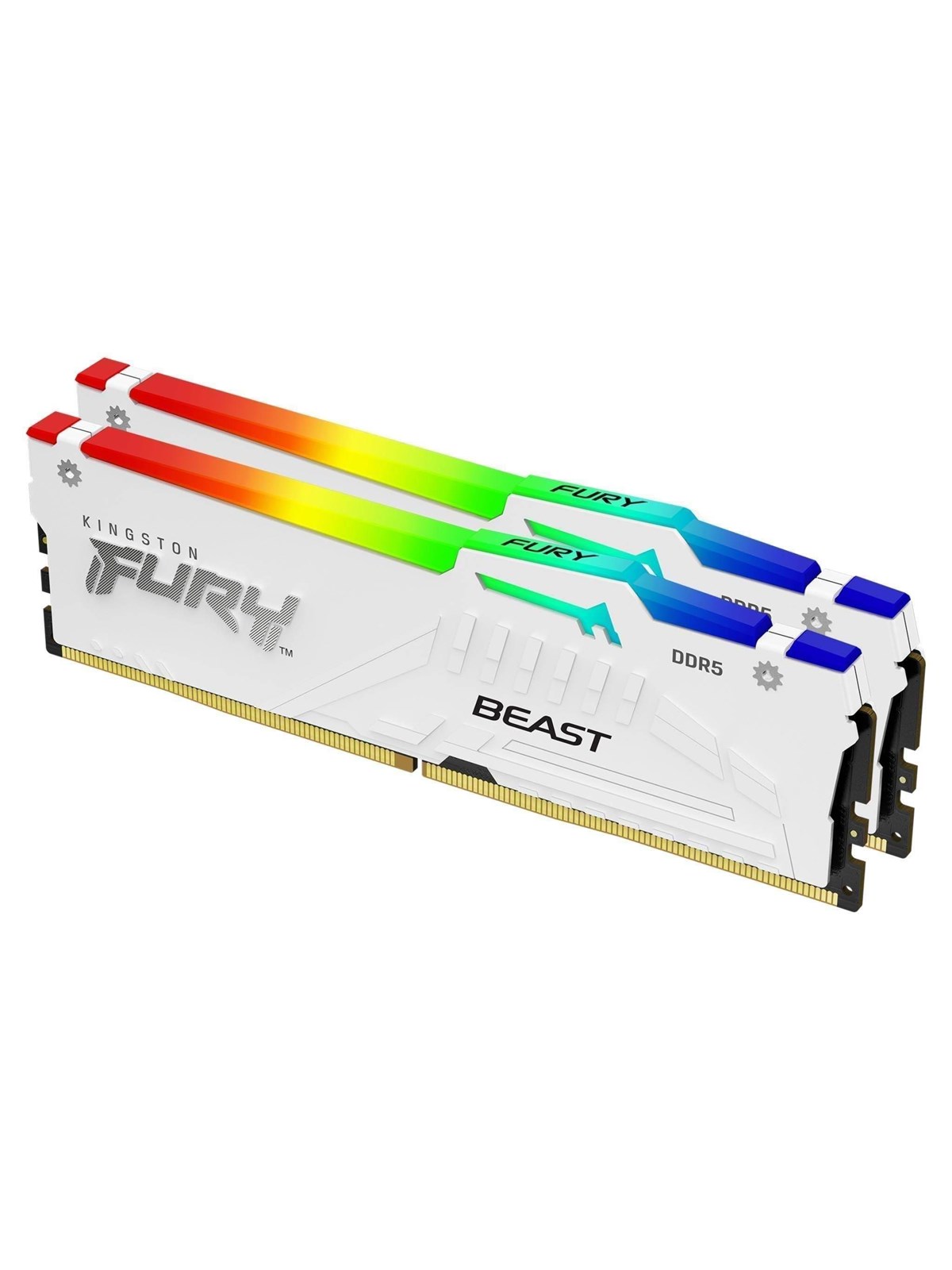 Kingston Fury Beast Rgb Ddr5-5600 - 32gb - Cl40 - Dual Channel (2 Pcs) - Intel Xmp - Weiß Mit Rgb - Ram - Kf556c40bwak2-32