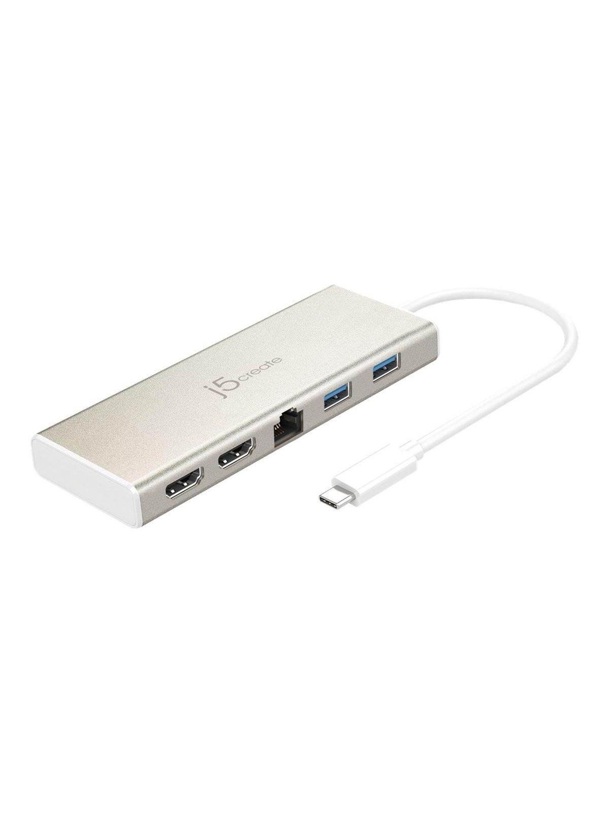 J5create Usb Type-c Dual Hdmi Mini Dock (With Ethernet And PD) - Dockingstationen - Jcd381-n