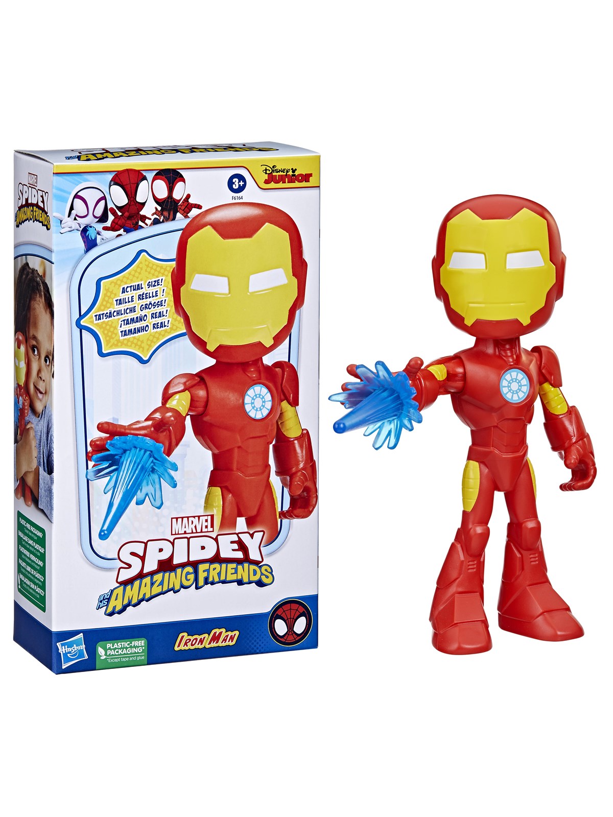 Spidey And His Amazing Friends Supersized Iron Man 23 cm - Figuren - F61645x2