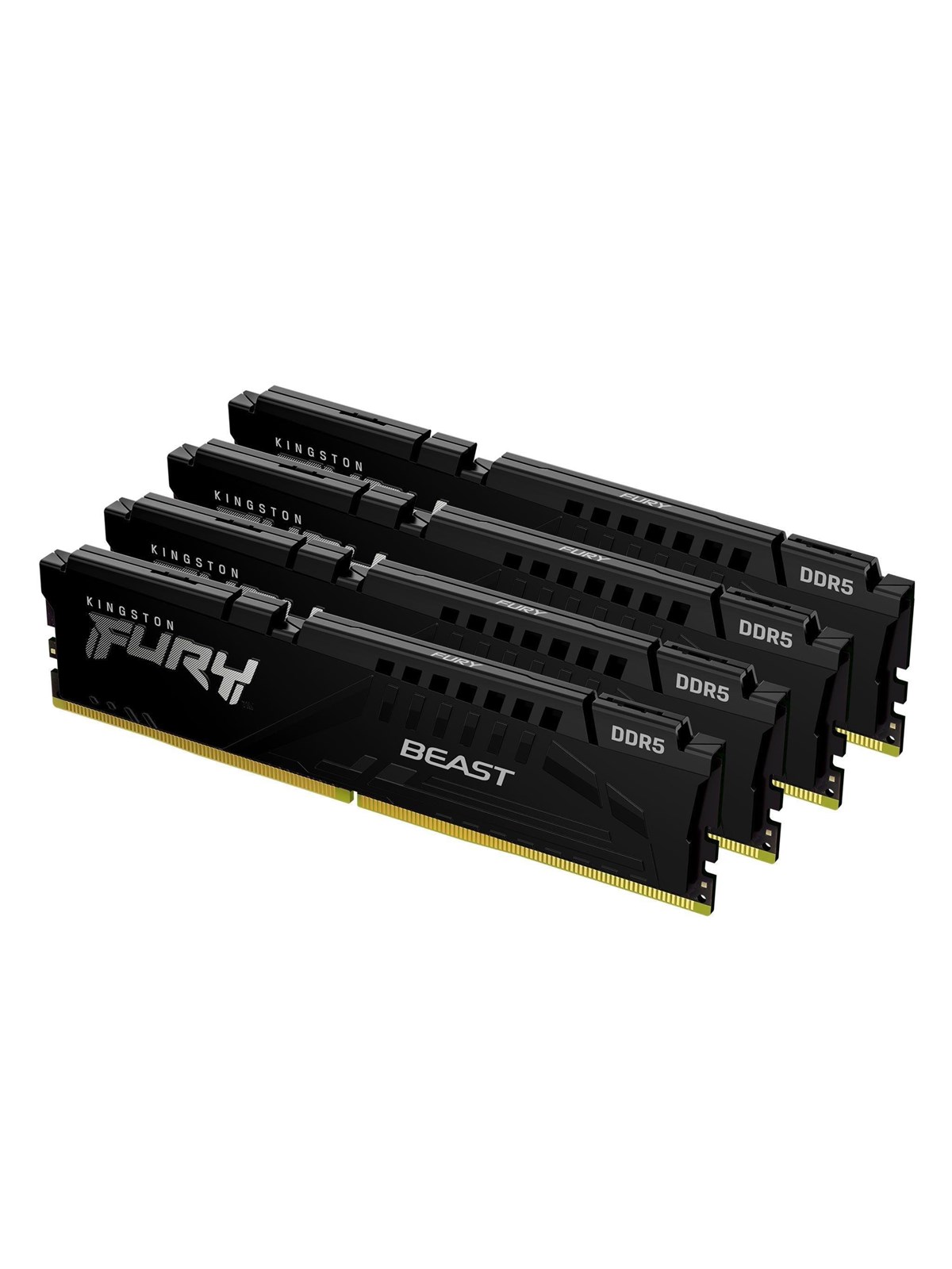 Kingston Fury Beast Ddr5-5600 - 128gb - Cl40 - Quad Channel (4 Pcs) - Intel Xmp - Schwarz - Ram - Kf556c40bbk4-128