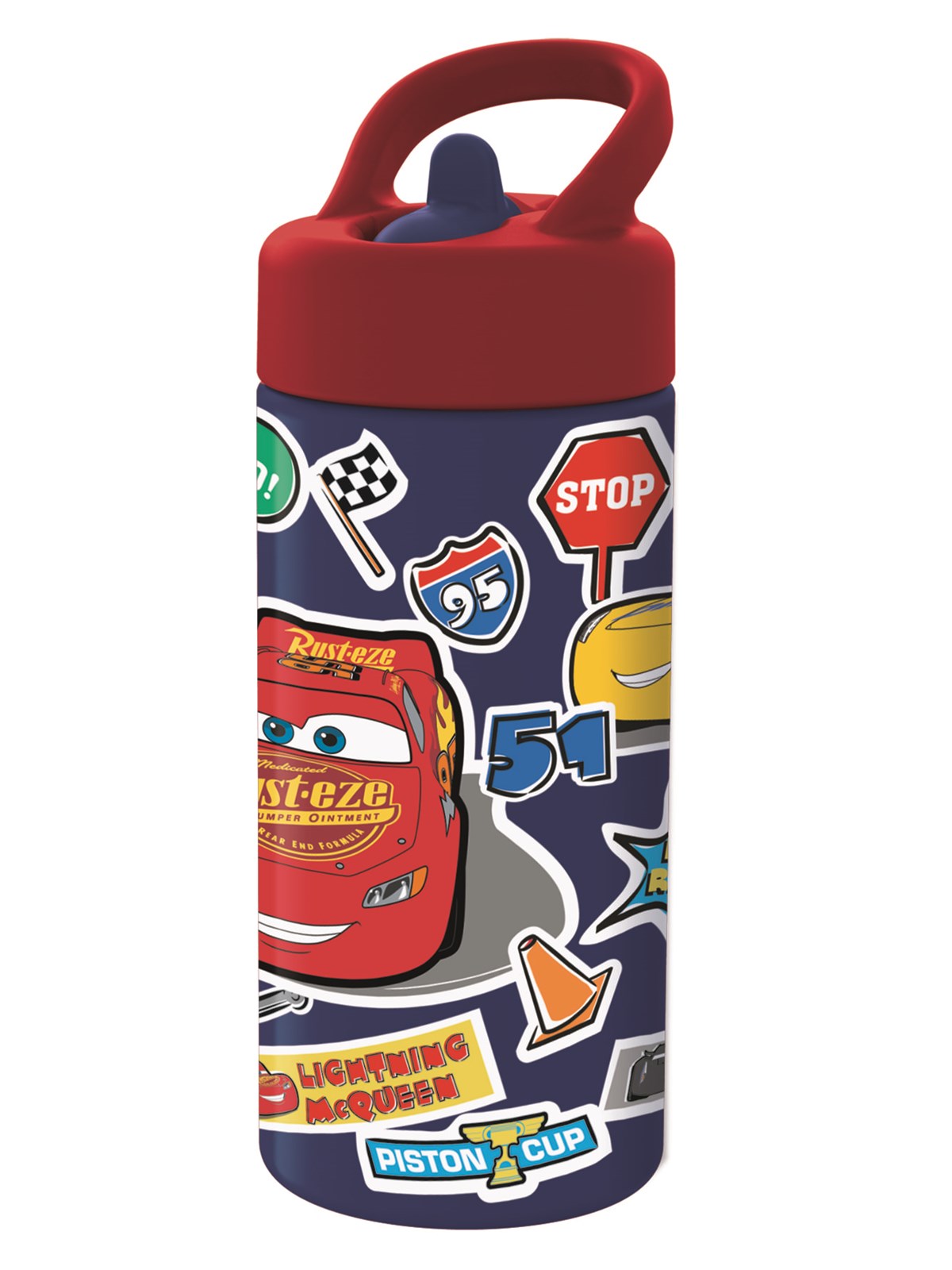 Euromic Cars Sipper Water Bottle 410ml - Schul Zubehoer - 088808718-49501