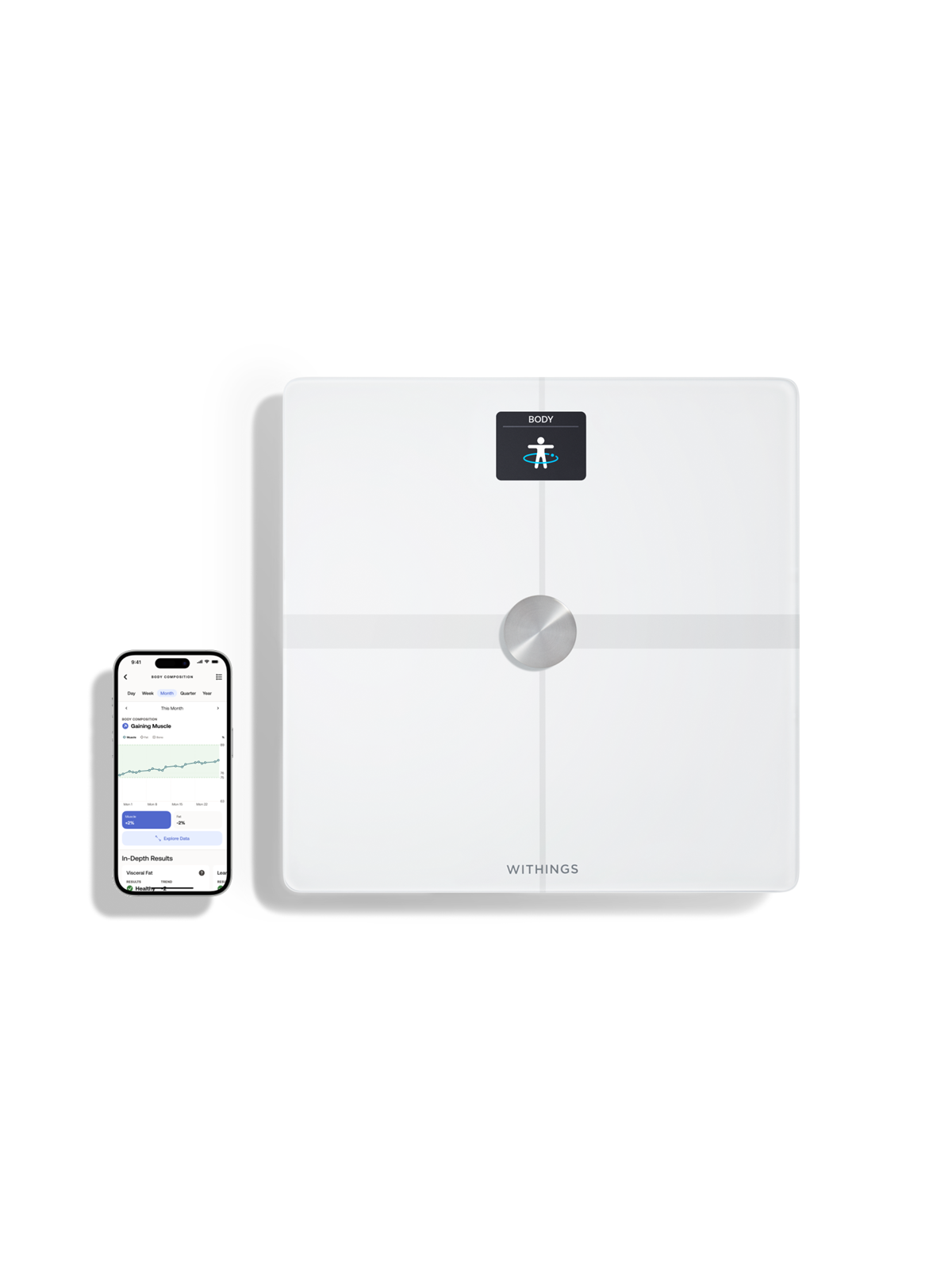 Withings Analysewaage Body Smart - Weiß - Personenwaagen - Wbs13-white-all-inter