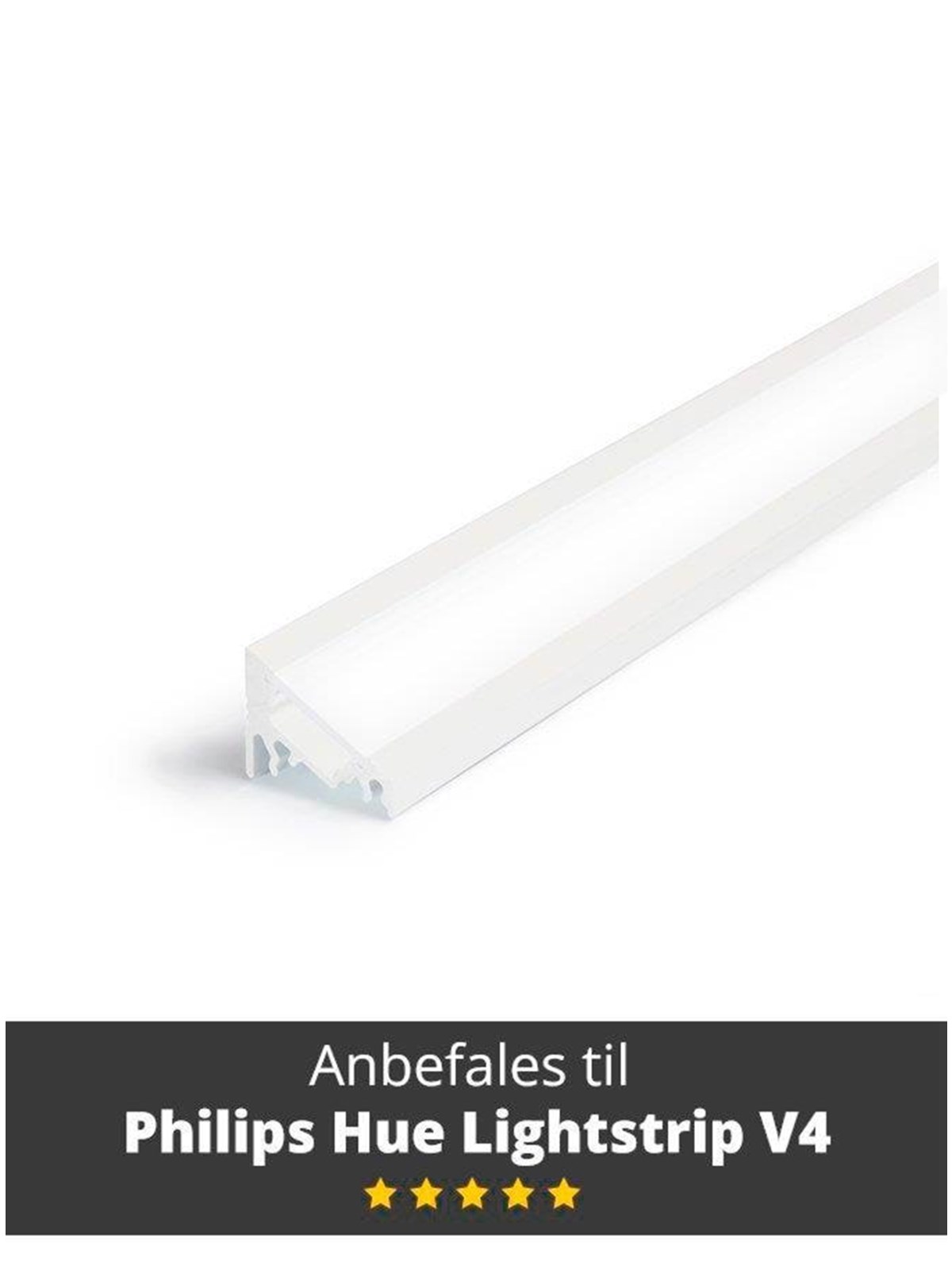 Light Solutions Aluminium-winkelprofil - Modell C Für Philips Hue Und Wiz - Weiß - Smart Home - 5714255008081