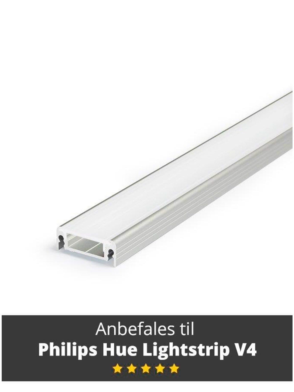 Light Solutions Aluminium List - Model S For Philips Hue og Wiz - 1metre - Smart Home - 5714255008074