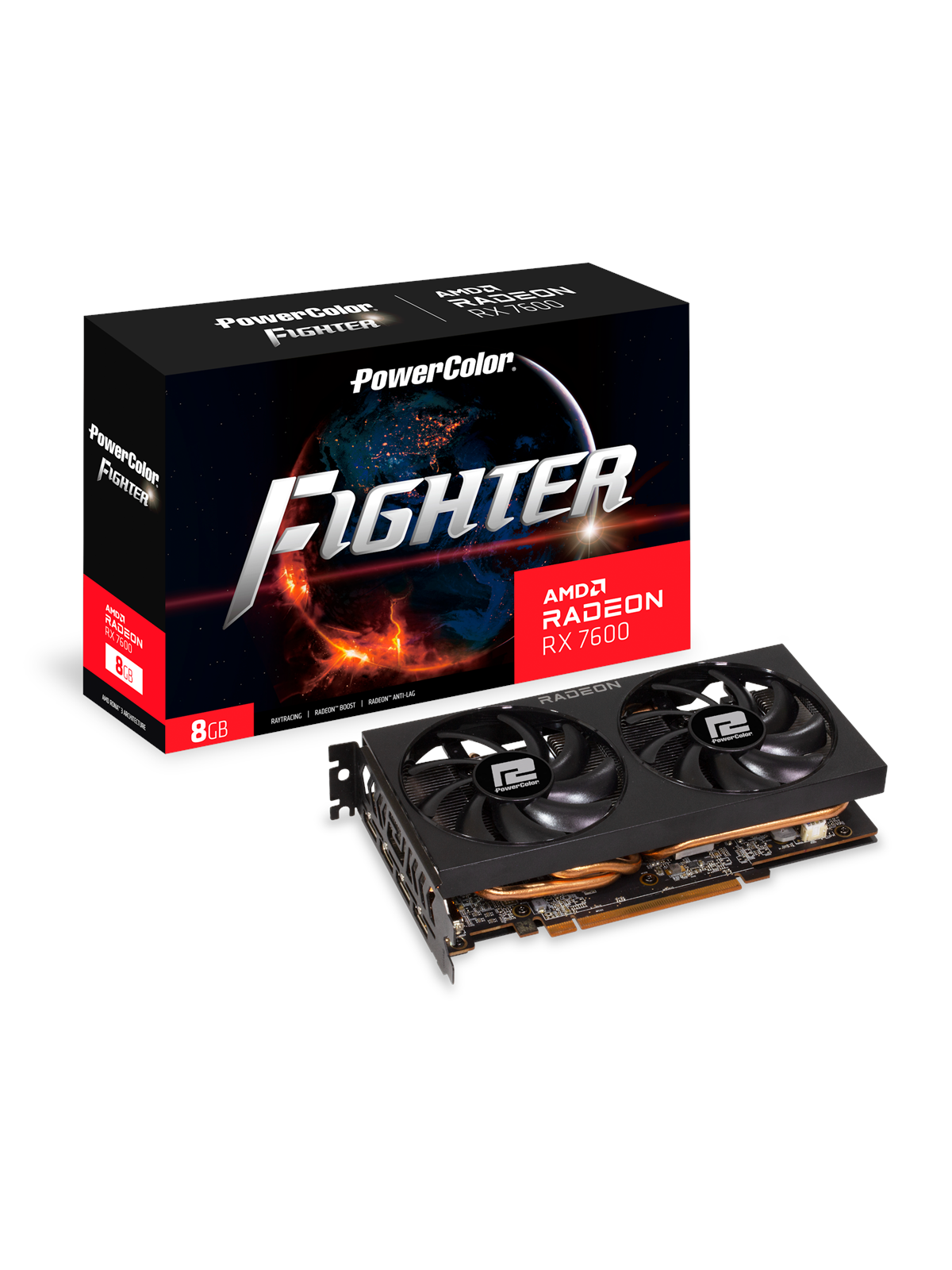 Powercolor Radeon RX 7600 Fighter - 8gb Gddr6 Ram - Grafikkarte - Rx7600 8g-f