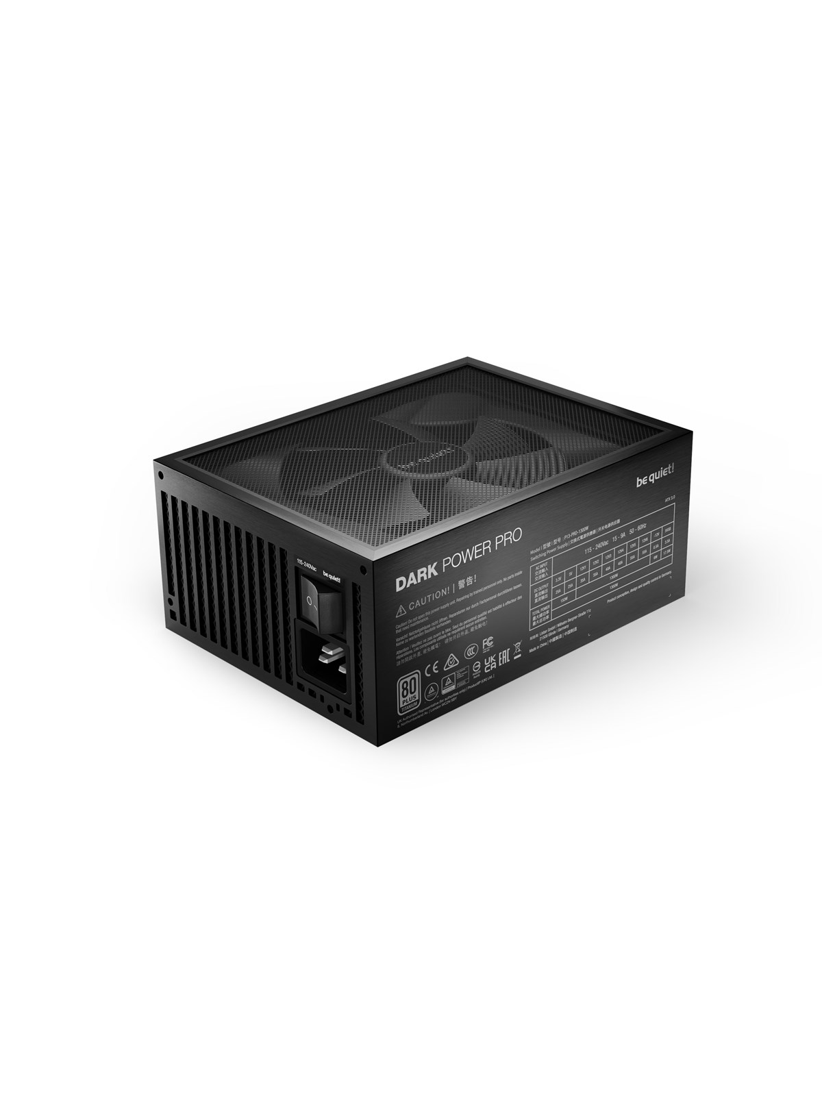 be Quiet! Dark Power Pro 13 - 1300w Netzteile - 1300 Watt - 135 mm - Atx - 80 Plus Titanium (Bis zu 90% Effektiv) - Bn331