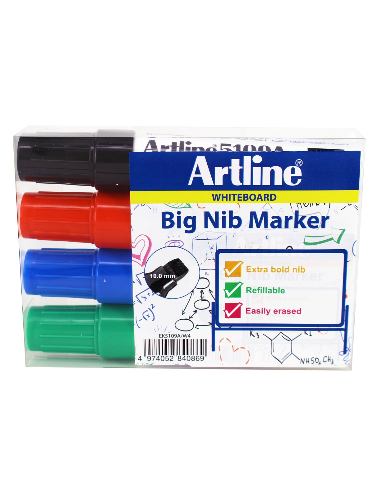 Artline Ek5109aw4 Big Nib Whiteboardmarker - Utensilien Zum Schreiben Und Zeichnen
