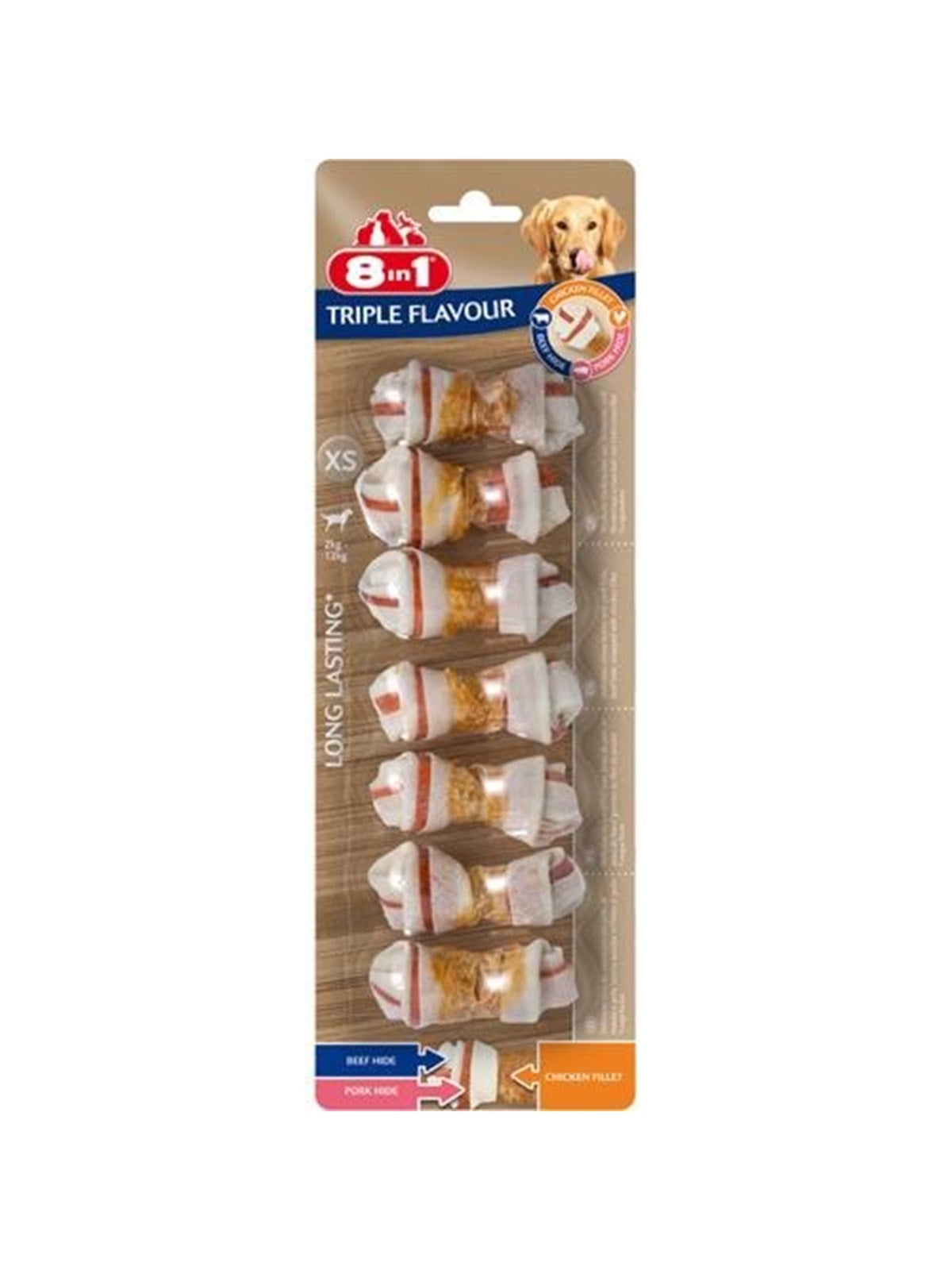 8 in 1 8in1 Triple Flavour XS 7 Pcs - Hunde - T661428