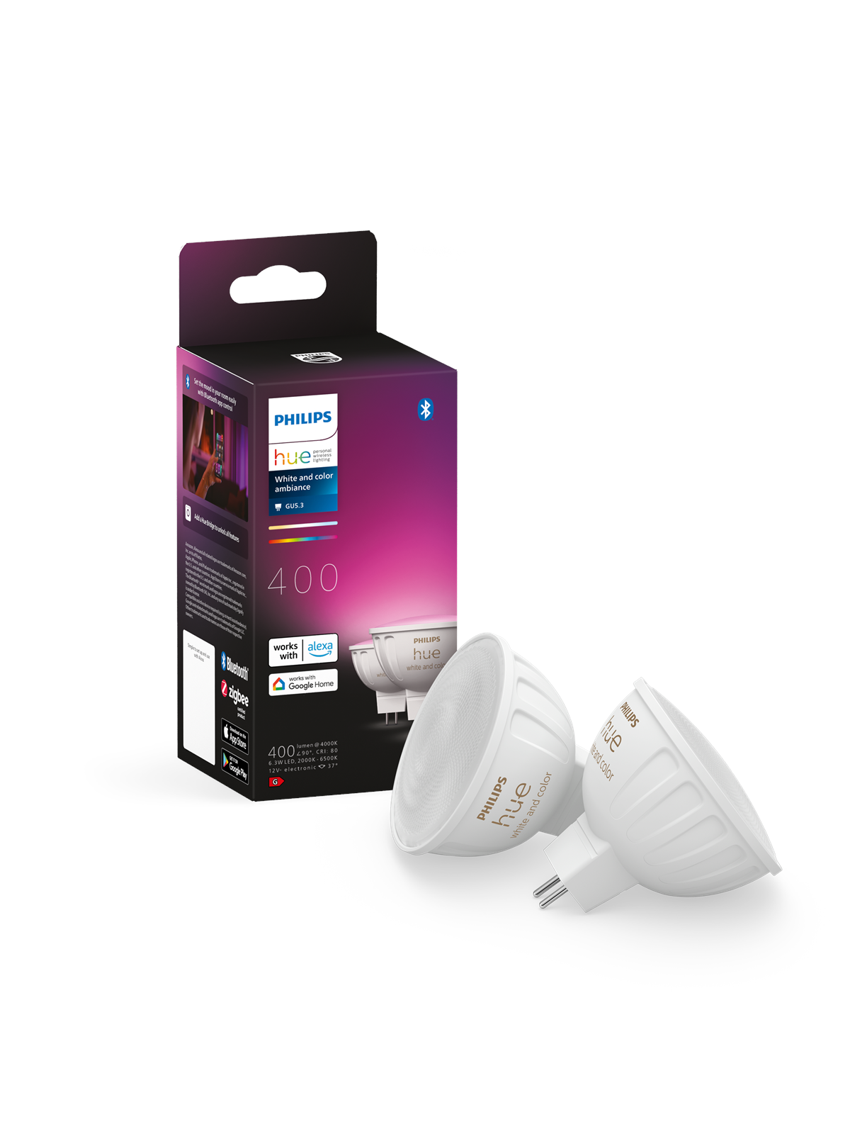 Philips Huewca 4.7W 12v Mr16 2 Pack - Smart Home - 929003575302