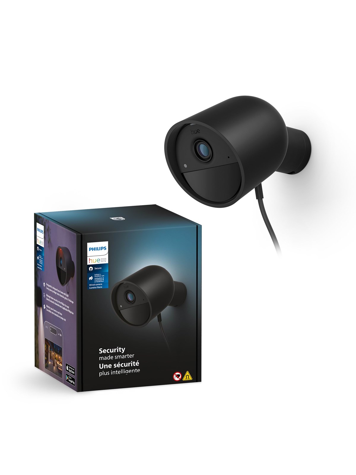 Philips Hue Secure Camera Wired | Black 1 Pack - Smart Home - 929003562502
