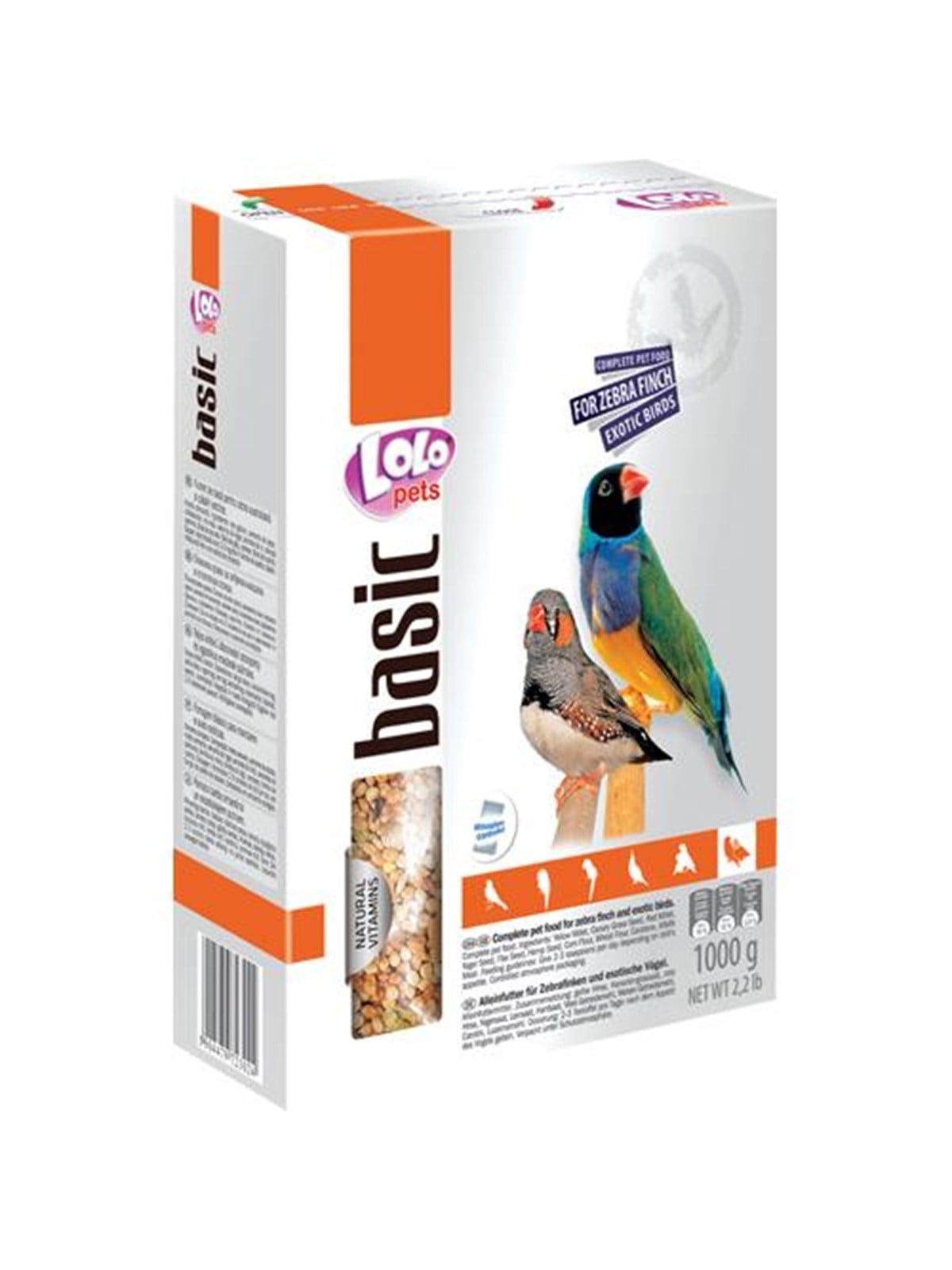 Lolo Pets Zebra Finch And Exotic Bird Food 1kg - Essen Snacks Vitamine - Ff72302
