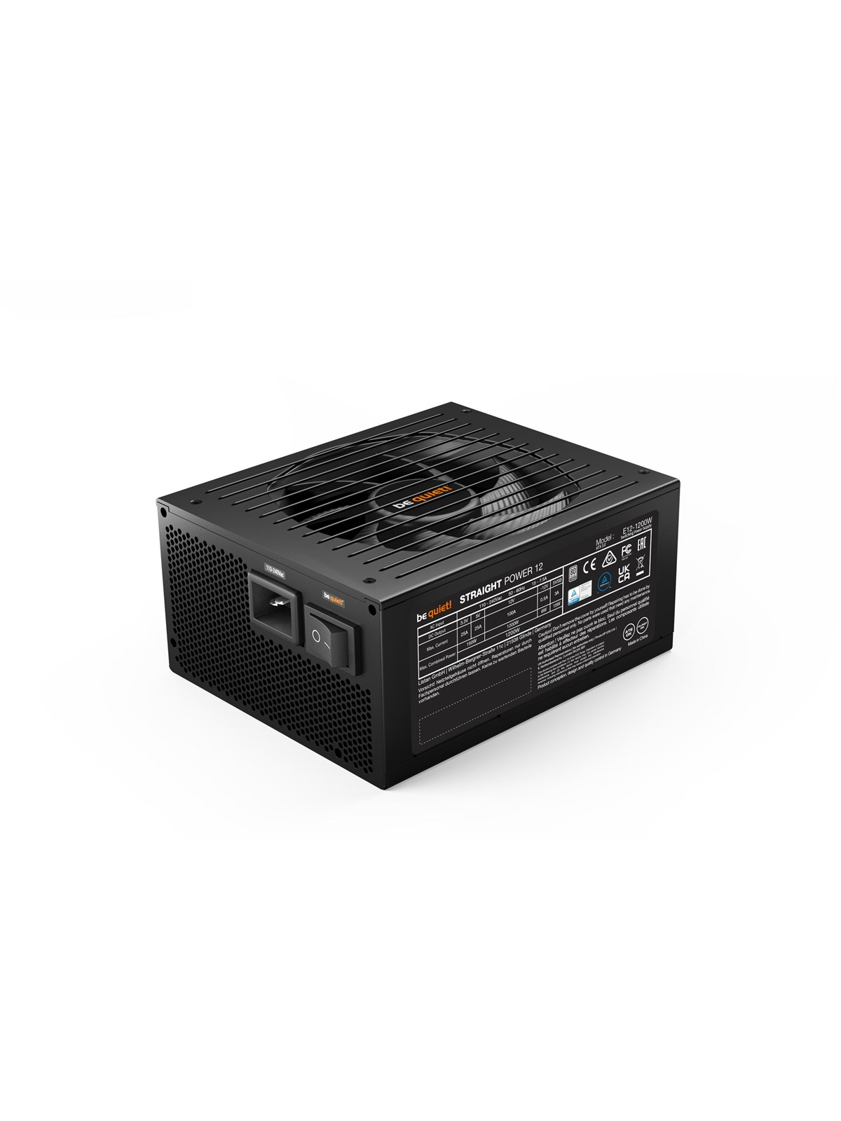 be Quiet! Straight Power 12 Platinum 1200w Netzteile - 1200 Watt - 135 mm - Atx 3.1 - 80 Plus Platinium - Bn339