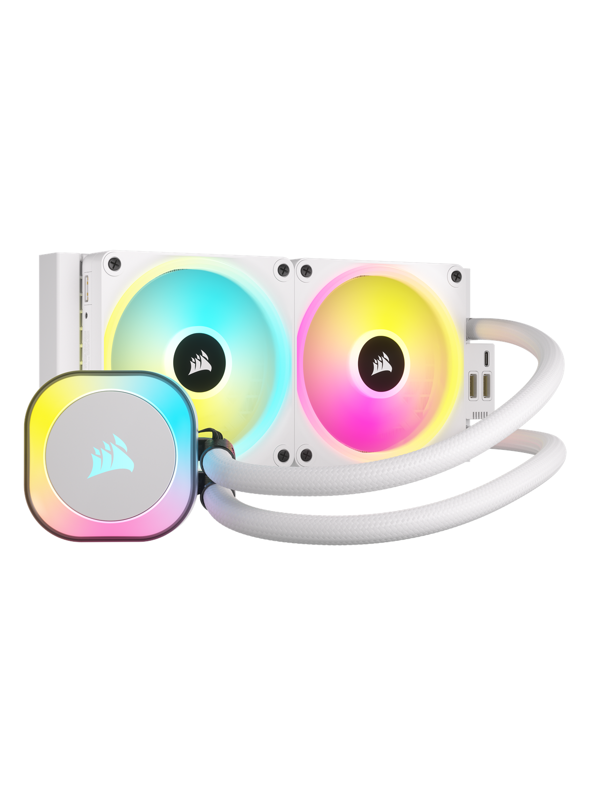 Corsair Icue Link H100i Rgb - White - Cpu-wasserkühlung - Max 37 Dba - Cpu Kuehler - Cw-9061005-ww