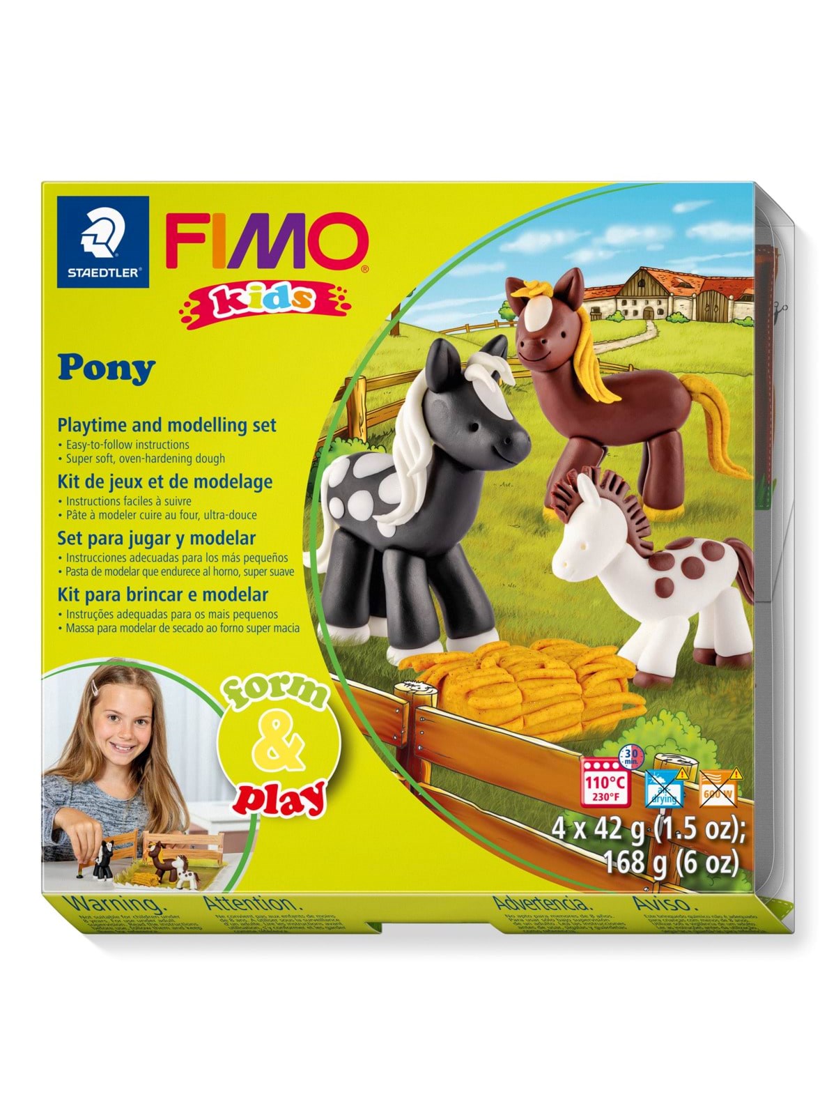 Staedtler Set Mod. Clay Fimo Kids F&P Pony - Hobby Zubehoer - 8034 08 LZ
