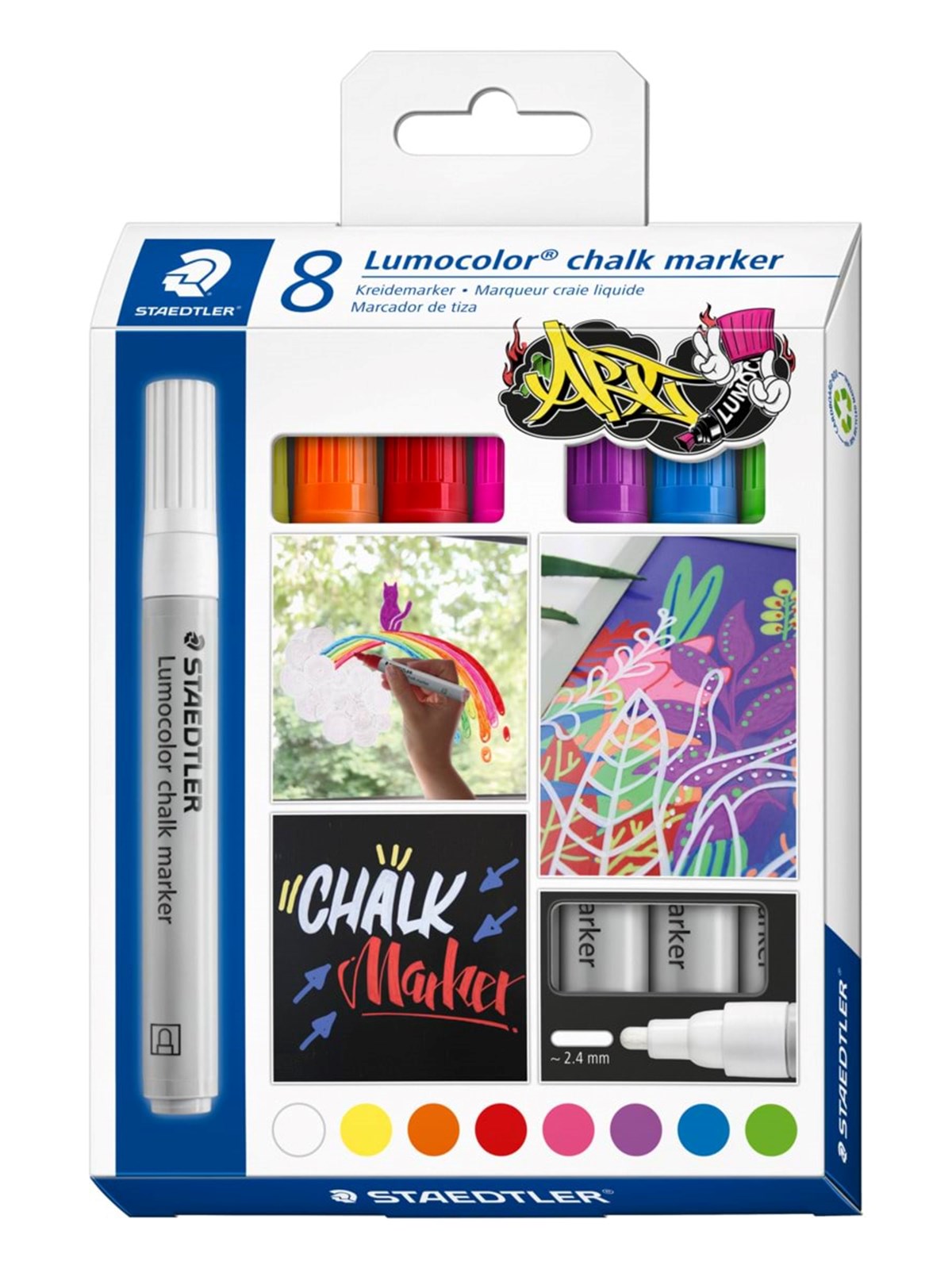 Staedtler Chalk Marker Lumocolor 2.4mm 8pcs - Utensilien Zum Schreiben Und Zeichnen - 344 C8