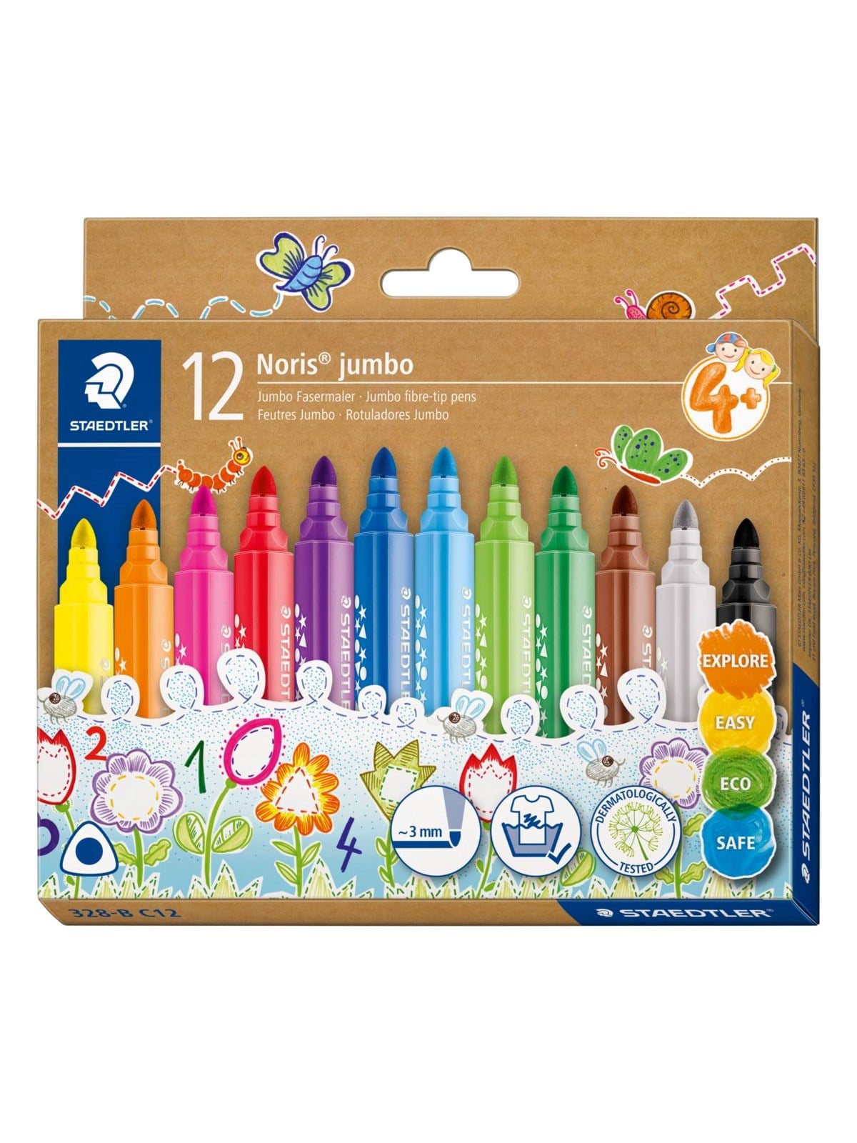 Staedtler Fibre-tip Noris Jumbo 10pcs - Utensilien Zum Schreiben Und Zeichnen - 328-b C12