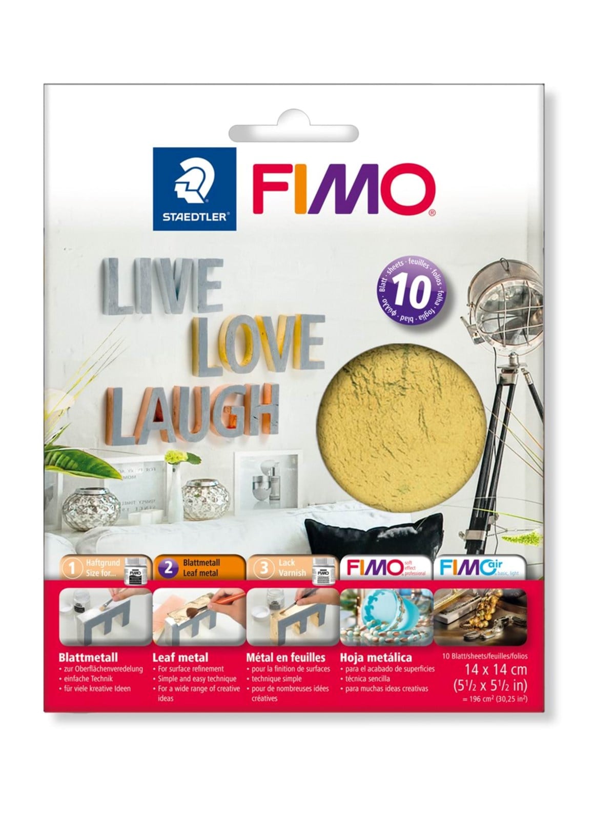 Staedtler Accessory Fimo Leaf Metal Gold 10pc - Hobby Zubehoer - 8781-11