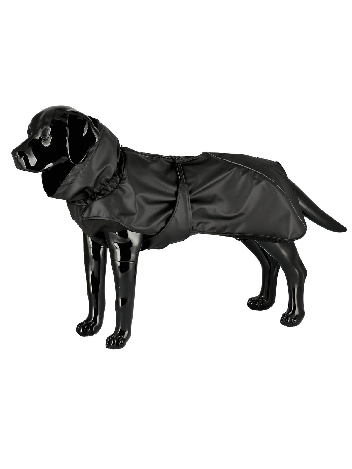 Dogman Dog Raincoat Aqua Black 60cm - Hunde - 757100