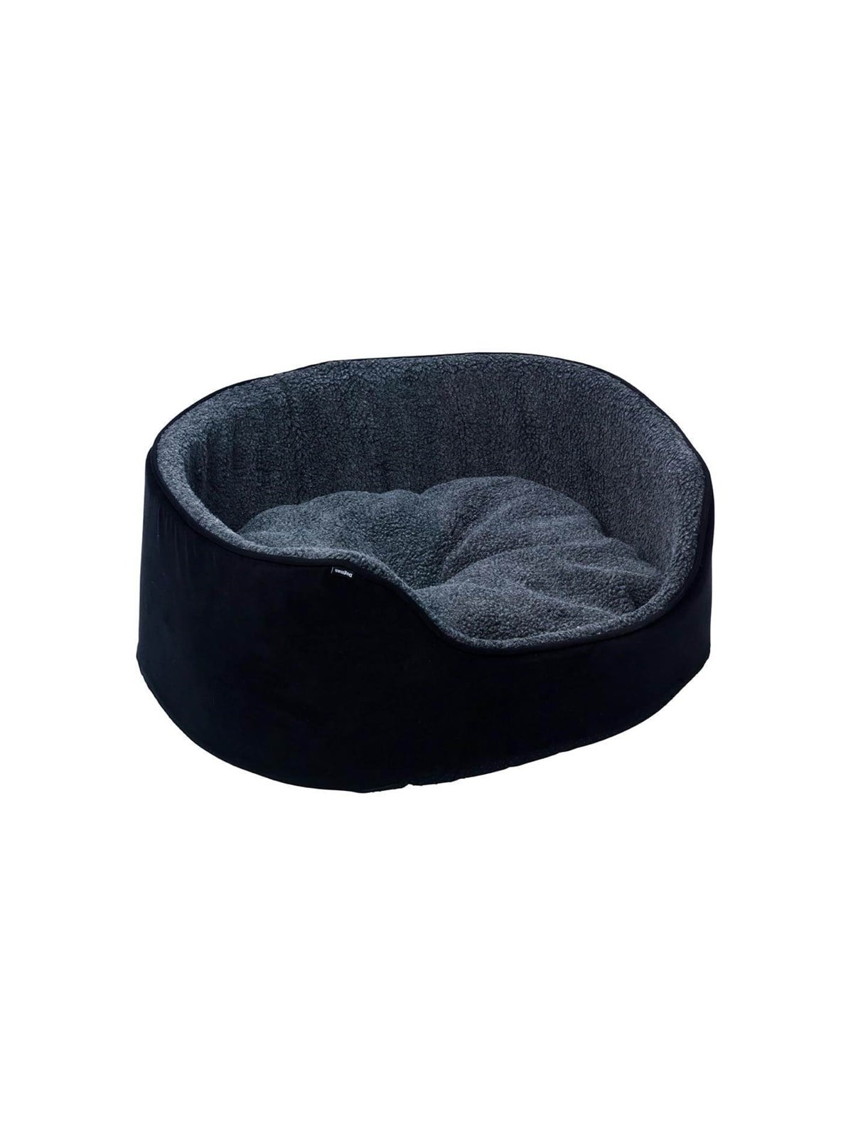 Dogman Pet Bed Sherpa High Rim Black Medium 60x48x23cm - Hunde - 805088