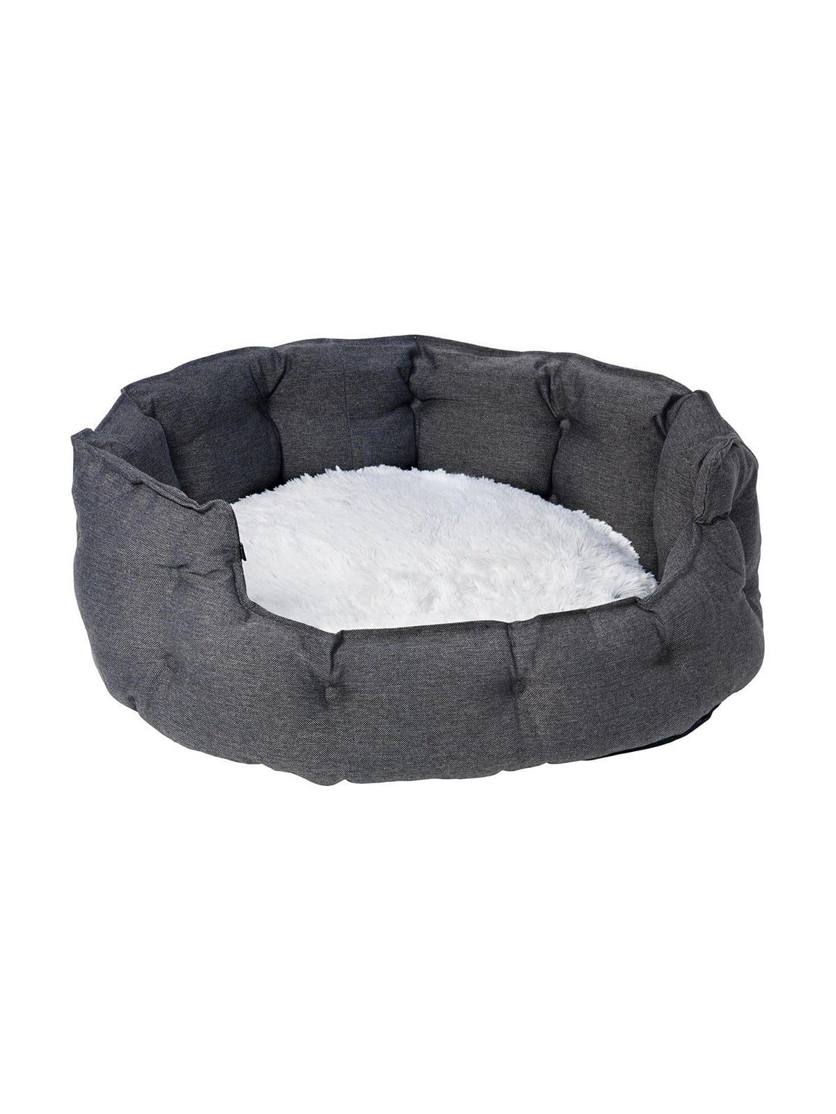 Dogman Pet Bed Classy Memory Foam Oval Grey Large 74x70x32cm - Hunde - 805666