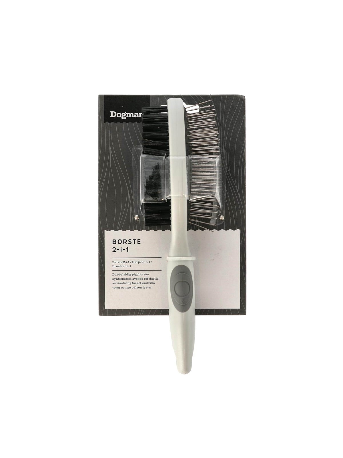 Dogman Haustier Pflegebürste 2-in-1 22cm - Hunde - 654603