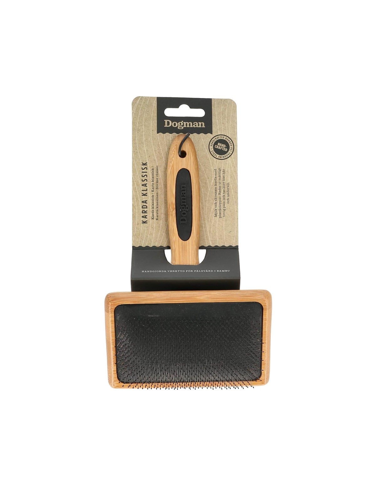 Dogman Bambus Klassische Zupfbürste Groß 19x12cm - Hunde - 688005