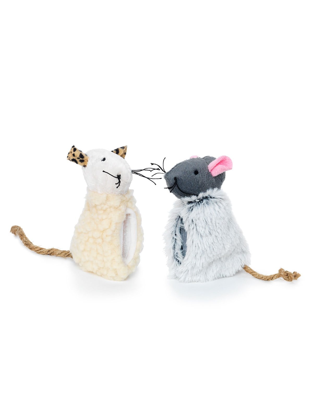 Dogman Katzenspielzeug Mäuse Mit Seilschwanz (2er-pack) 10cm - 331212