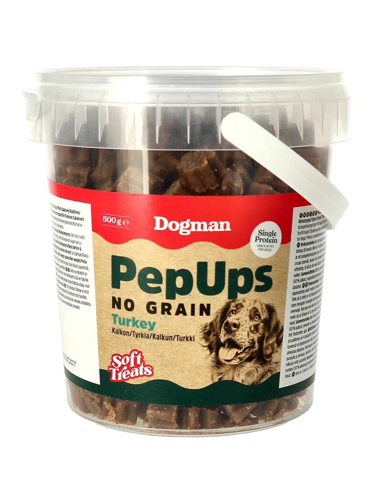 Dogman Pep Ups No Grain Pute Hundesnacks 500g - 472538