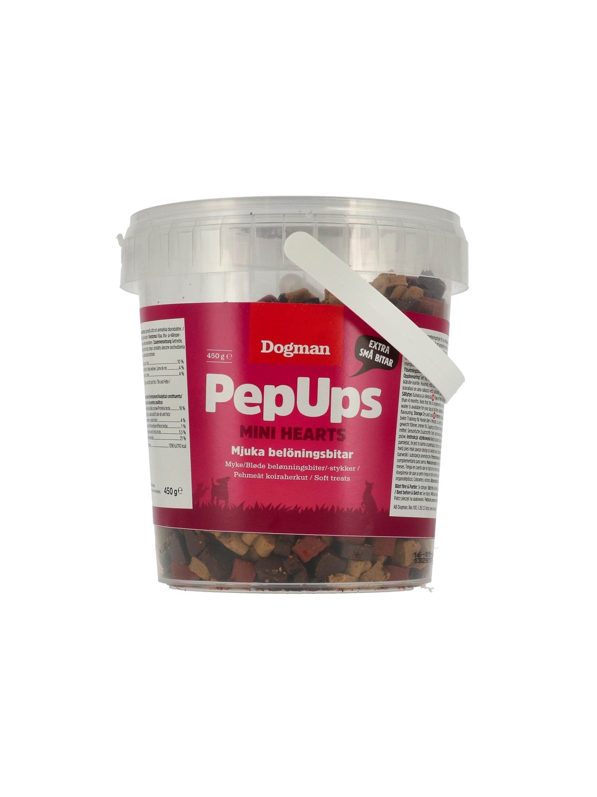 Dogman Dog Treats PepUps Mini Hearts 450g