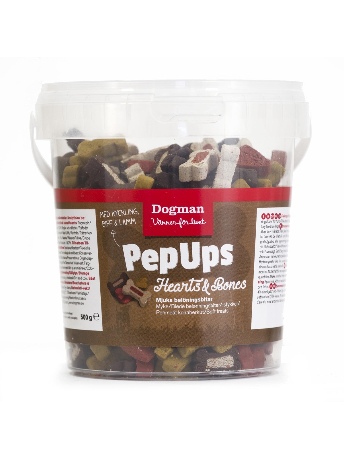 Dogman PepUps hearts and bones 3flavo
