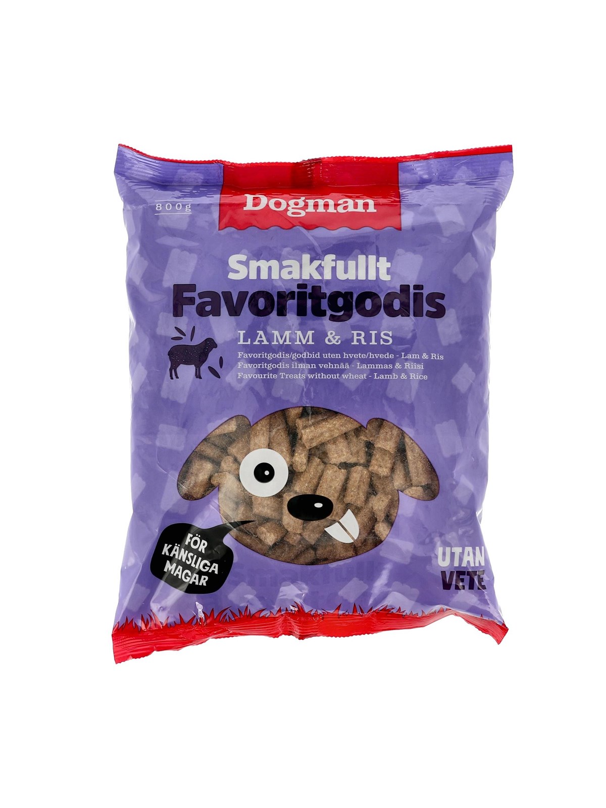 Dogman Hundesnacks Favoritgodis Lamm & Reis 800g - 448934