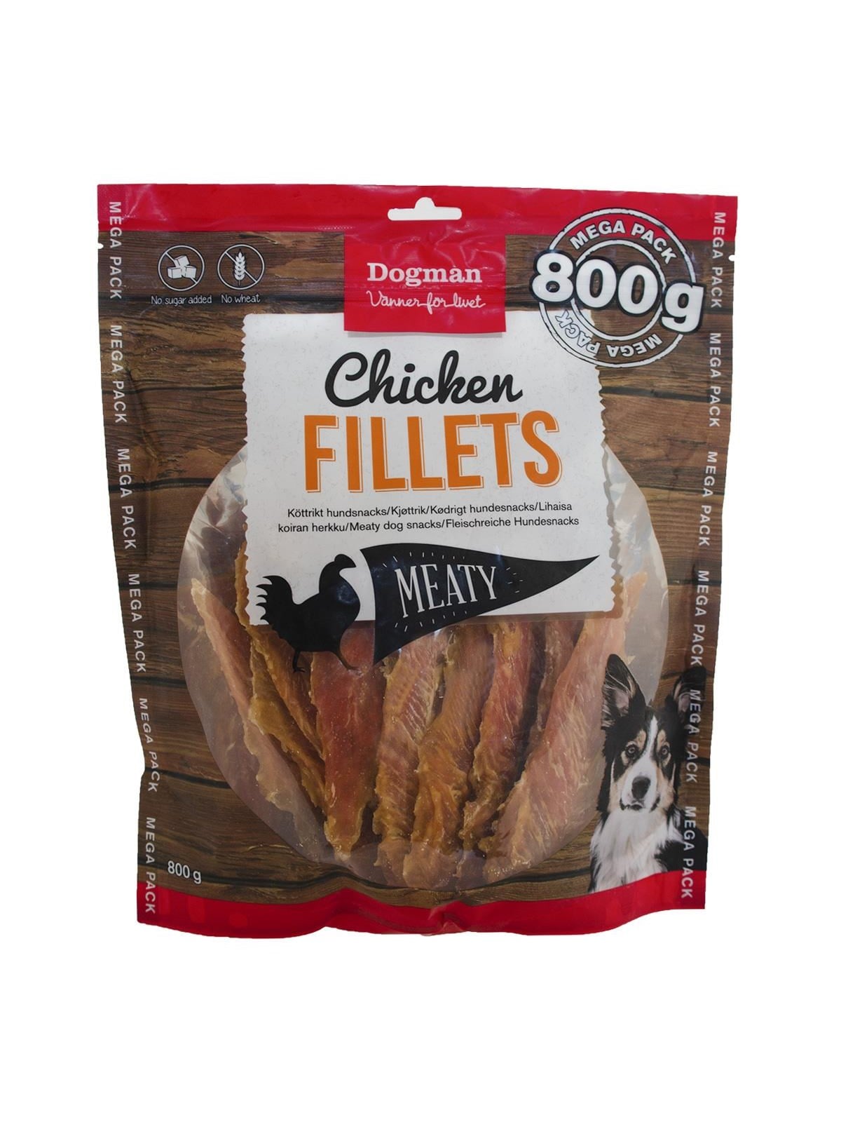 Dogman Meaty Chicken Fillets Dog Treats 800g
