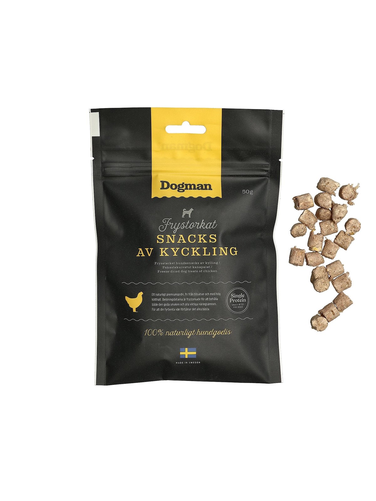Dogman Hundesnacks Gefriergetrocknete Hähnchenstücke 50g - 480801