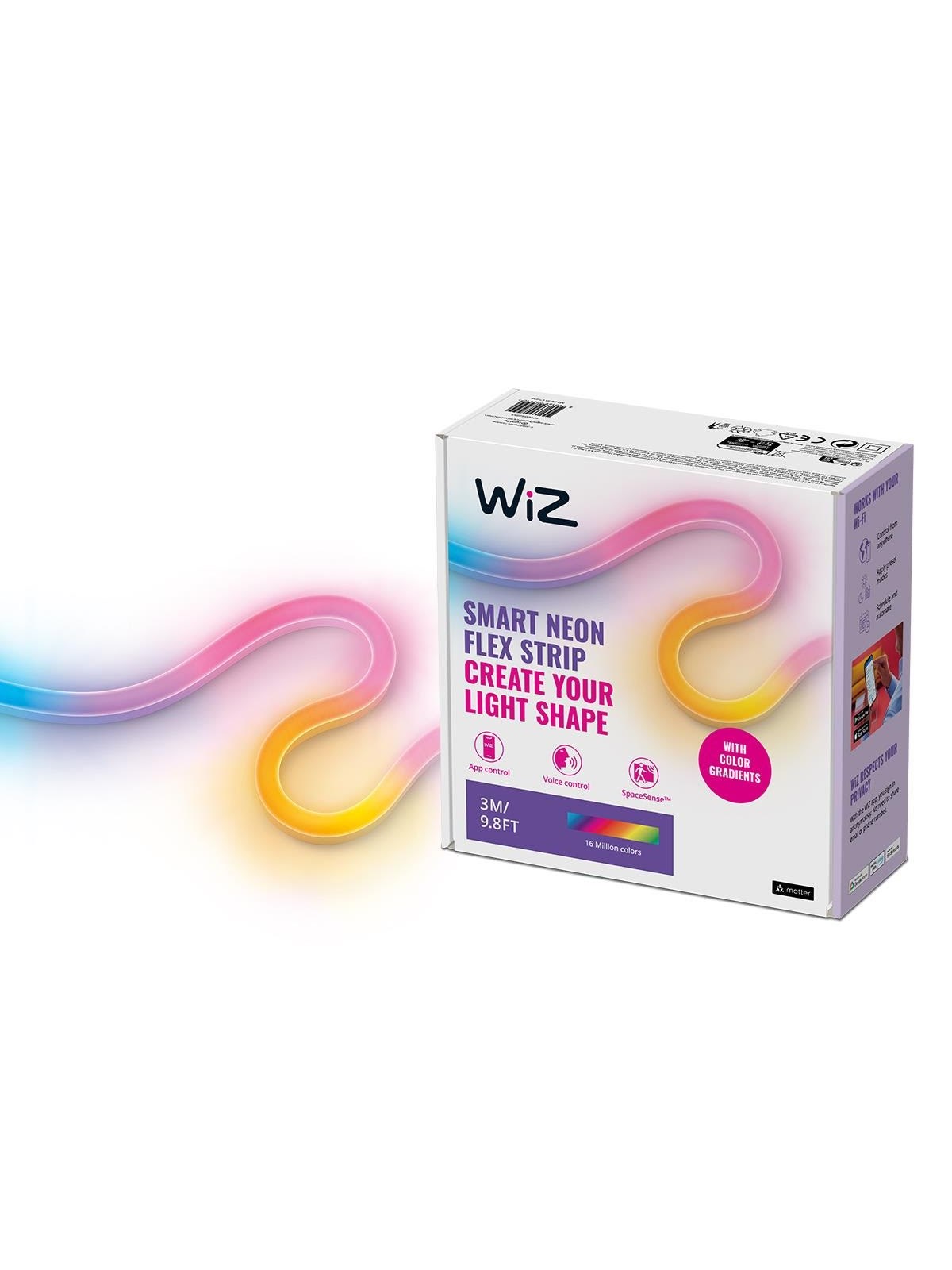 Wiz Neon Flex Lightstrip 3 m - 24 W - Rgb - Weiß - Smart Home - 929003295501