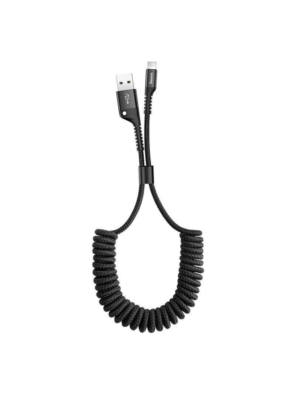 Baseus Spring-loaded Cable Lightning 1m 2A (Black) - Usb Kabel - Calsr-01