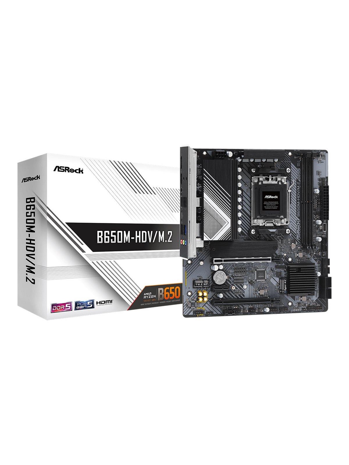 Asrock B650m-hdv/m.2 Mainboard - Amd B650 - Amd Am5 Socket - Ddr5 Ram - Micro-atx - 90-mxbla0-a0uayz