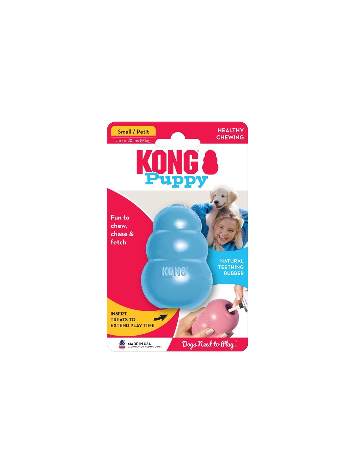 Kong Dog Toy Kong Puppy Small Assorted Colors (1-pack) - Hunde - 340408