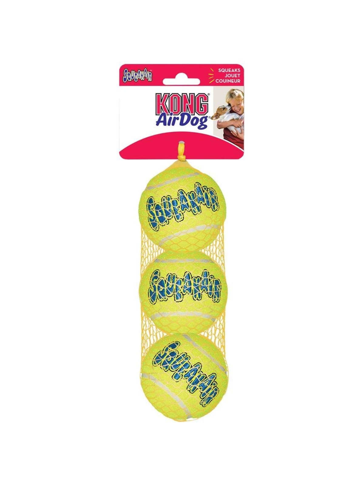 Kong Squeakair Ball M 6cm (3-pack) - Hunde - 340470